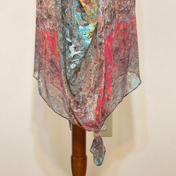 Charlie Jade Silk Cover Tunic Multicolor Size M/L - Picture 8 of 16